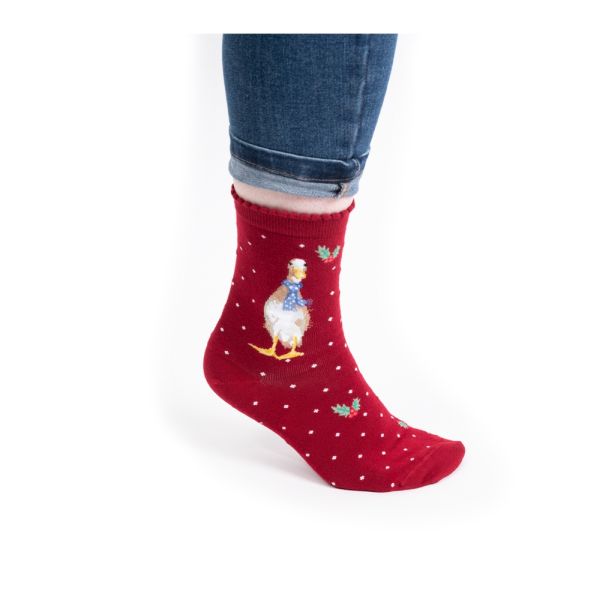 Duck Christmas Socks - Christmas Scarves - Red